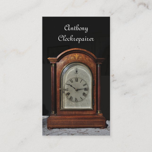 Tarjeta De Visita Reloj chiming antiguo decorativo (Anverso)