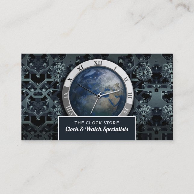 Tarjeta De Visita Reloj de la Tierra, Horólogo (Anverso)