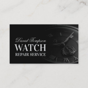 Tarjeta De Visita Reloj del servicio de reparación de relojes Sólido