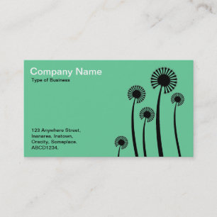 Tarjeta De Visita Relojes de león dandy - negro sobre verde