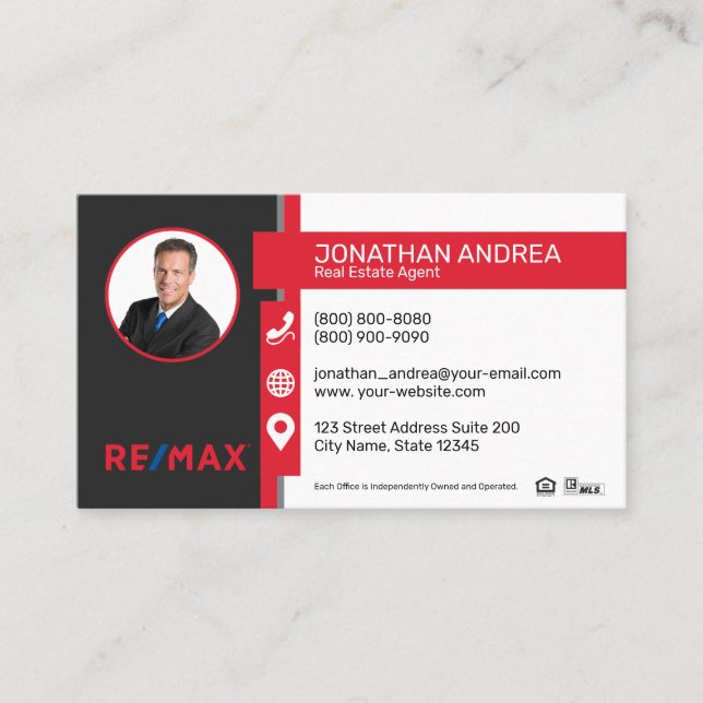 Tarjeta De Visita Remax Real Estate Business Card (Anverso)