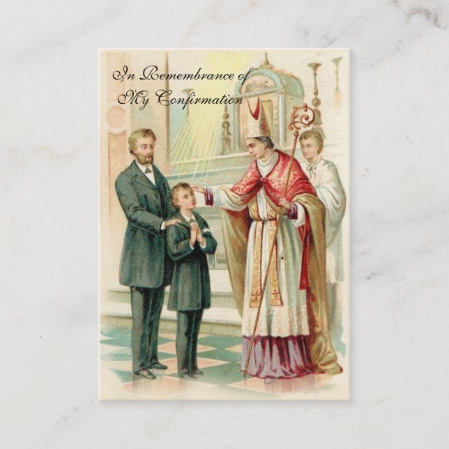 Tarjeta De Visita Remembranque Confirmar confirmación Carné Sagrada  (Anverso)