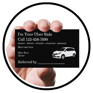 Tarjeta De Visita Remisión de controlador de taxi Rideshare
