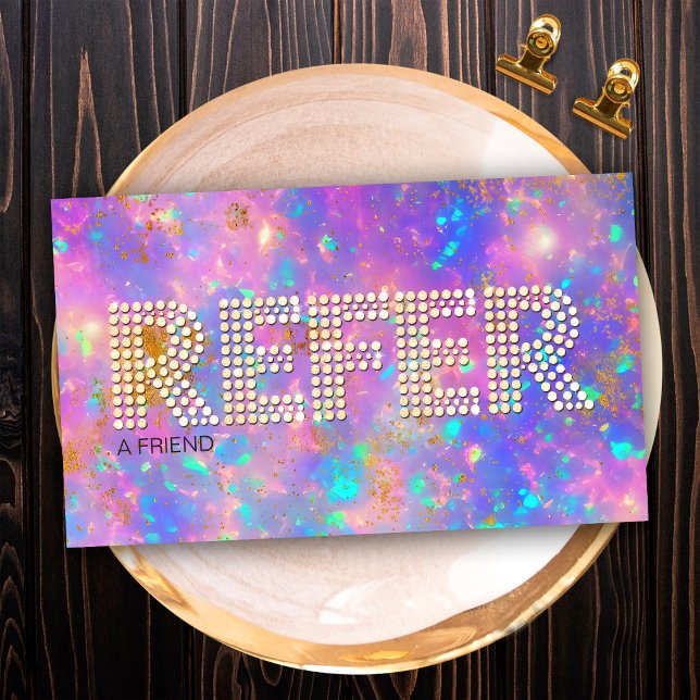 Tarjeta De Visita Remisión de la Piedra Óptica de Fuego de Diamantes (Front)