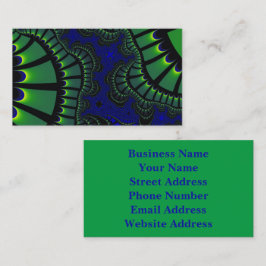 Tarjeta De Visita Remix Verde y Azul