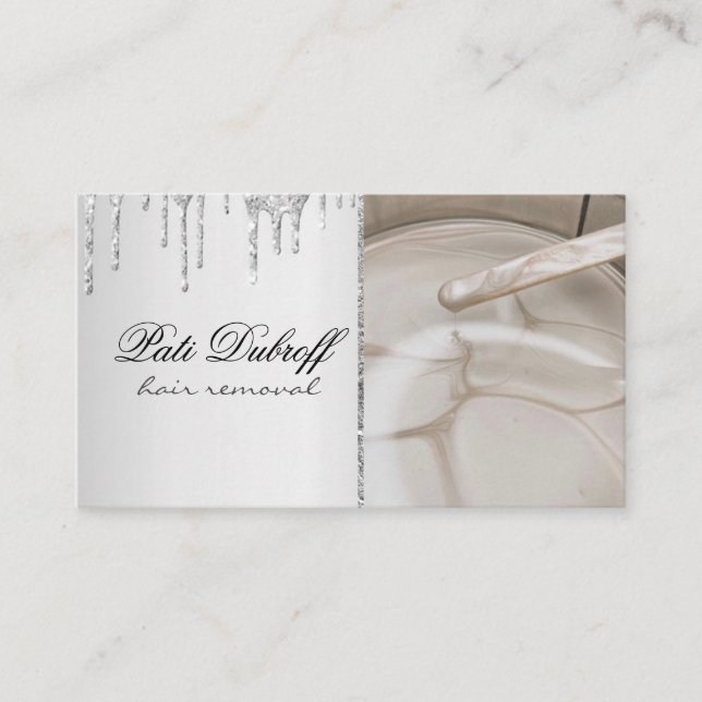 Tarjeta De Visita Remoción de pelo de azúcares Salones de belleza Sp (Anverso)