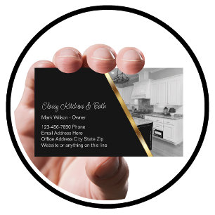 Tarjeta De Visita Remodelación Clásica De La Cocina Y La Bañera