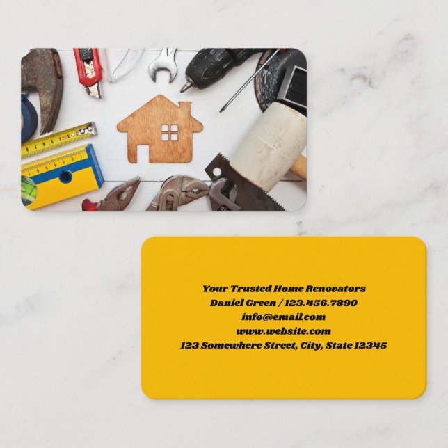 Tarjeta De Visita Remodelación de 🏠︎ hogar (Anverso / Reverso)