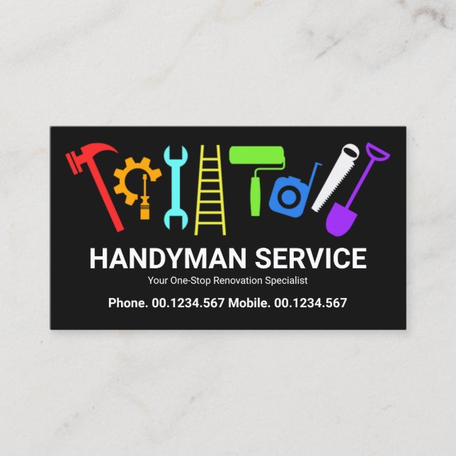 Tarjeta De Visita Remodelación de la renovación del hogar de las her (Anverso)