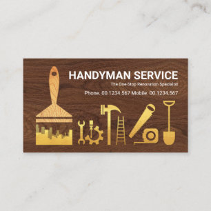 Tarjeta De Visita Remodelación de las herramientas de manual de mad