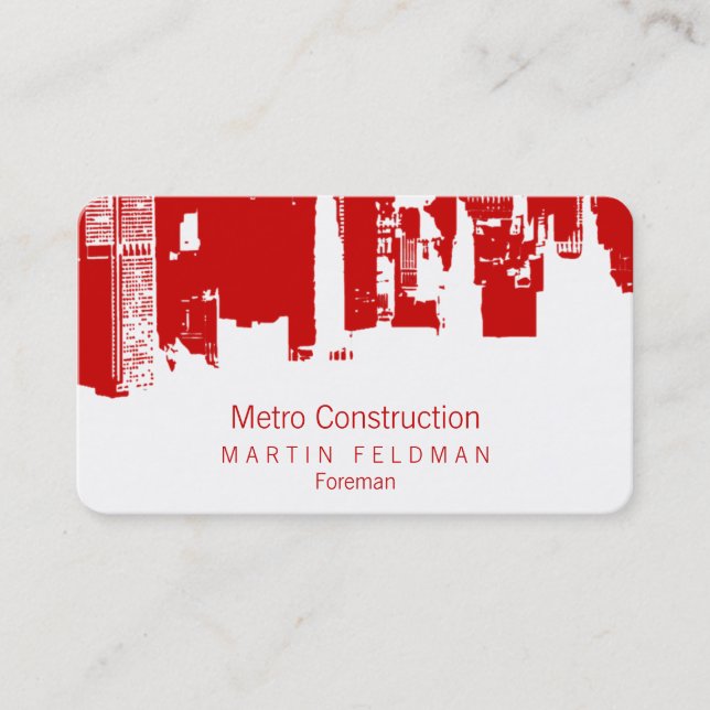 Tarjeta De Visita Remodelación de Upside Downtown (Anverso)