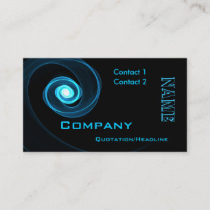 Tarjeta De Visita Remolino azul del fractal
