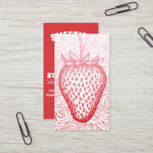 Tarjeta De Visita remolino de fresa con código QR