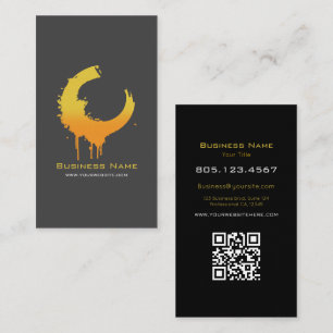 Tarjeta De Visita Remolino de gradiente amarillo vibrante personaliz