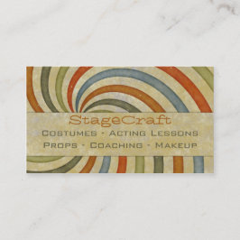 Tarjeta De Visita Remolino de papel retro