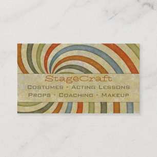 Tarjeta De Visita Remolino de papel retro