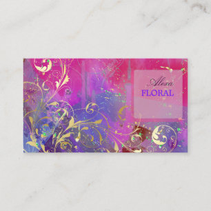 Tarjeta De Visita Remolinos abstractos + filigree de PixDezines