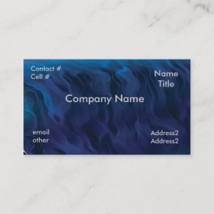 Tarjeta De Visita remolinos azules del humo