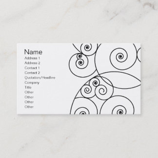 Tarjeta De Visita Remolinos - blanco