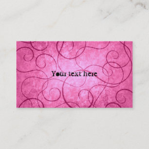 Tarjeta De Visita Remolinos femeninos rosados