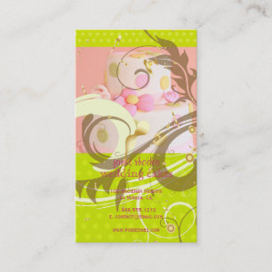 Tarjeta De Visita Remolinos/ sprinkles de oro Pastelería/panadería/p