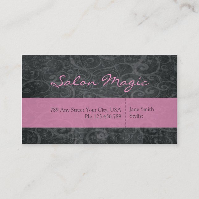 Tarjeta De Visita Remolinos y cinta (Anverso)