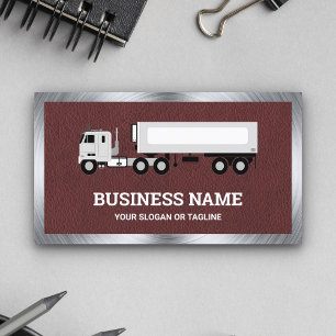Tarjeta De Visita Remolque de Camión de Transporte Logístico de Cuer