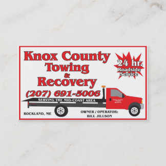 Tarjeta De Visita Remolque del condado de Knox