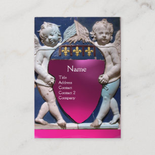Tarjeta De Visita RENACIMIENTO DE PEQUEÑOS ÁNGELES MONOGRAM Ametismo
