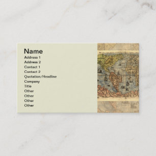 Tarjeta De Visita Renacimiento del Mapa Antiquev de Forlani de 1565