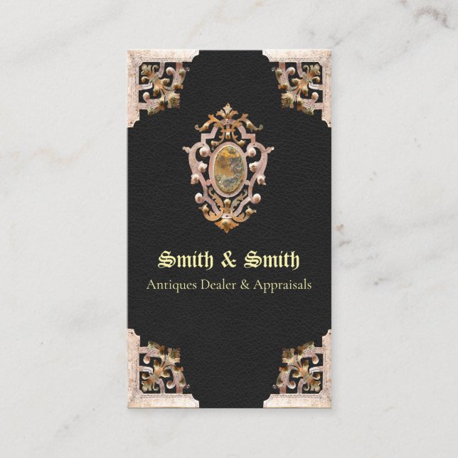 Tarjeta de visita Renaissance Antique Style (Black (Anverso)