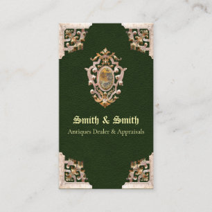 Tarjeta de visita Renaissance Antique Style (Green