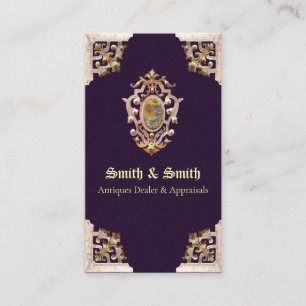 Tarjeta de visita Renaissance Antique Style (púrpu
