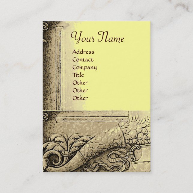 TARJETA DE VISITA RENAISSANCE CORNUCOPIA MONOGRAM (Anverso)