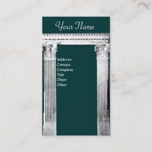 Tarjeta De Visita RENAISSANCE GATE Classic Architecture Blue Green