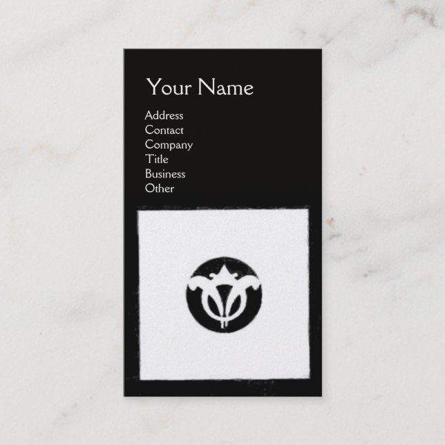 Tarjeta De Visita RENAISSANCE Legal Office Fiscal Black White (Anverso)