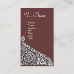 Tarjeta De Visita RENAISSANCE marrón rojo