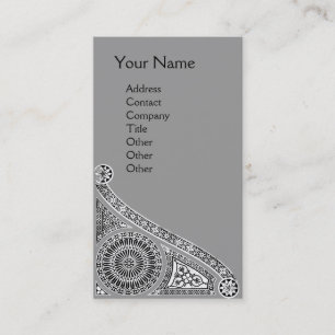 Tarjeta De Visita RENAISSANCE Monograma 1 gris