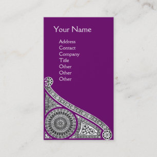 Tarjeta De Visita RENAISSANCE Monograma 1 morado