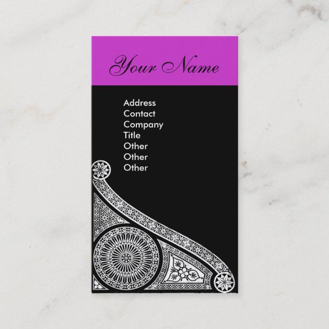 Tarjeta De Visita RENAISSANCE morado (Anverso)
