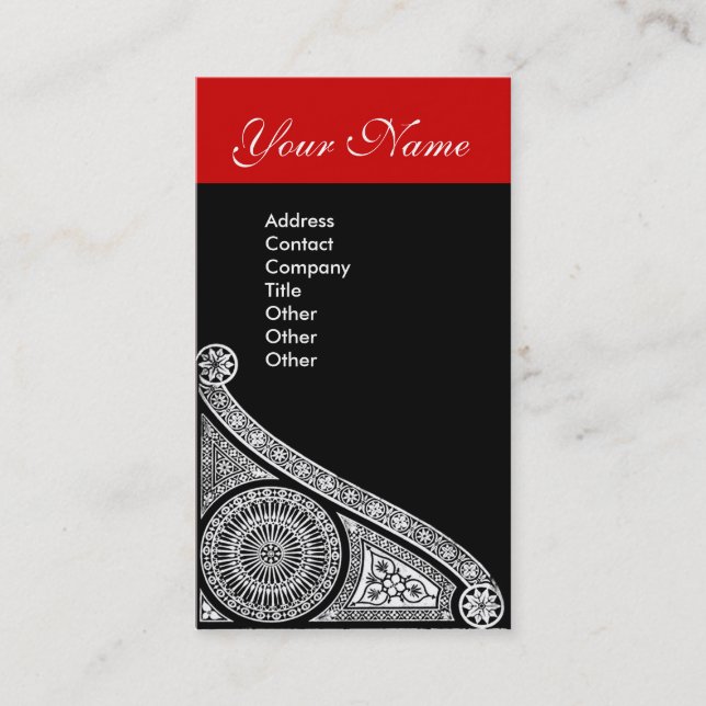 Tarjeta De Visita RENAISSANCE rojo (Anverso)