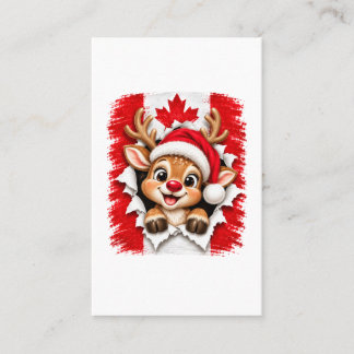 Tarjeta De Visita Reno canadiense de Navidad