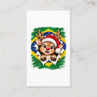 Tarjeta De Visita Reno de Navidad Brasileño
