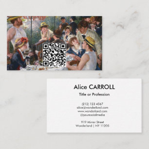 Tarjeta De Visita Renoir - Almuerzo del partido de remo - Código QR