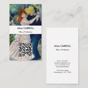 Tarjeta De Visita Renoir - Baile en Bougival - Código QR