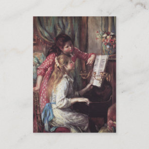 Tarjeta De Visita Renoir: Chicas en el piano