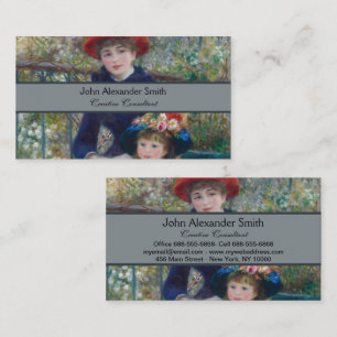 Tarjeta De Visita Renoir Dos Hermanas Terraza Impresionismo Pintura