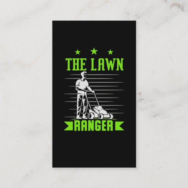 Tarjeta De Visita Renombrado Lawn Mowing Humor Landscaper Janitor (Anverso)
