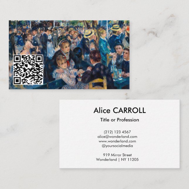 Tarjeta De Visita Renovación - Baile en el Moulin de la Galette - Có (Anverso / Reverso)