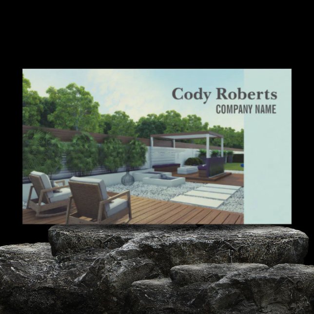 Tarjeta De Visita Renovación Construcción paisajismo (Renovation Construction landscaper landscaping Business Card)
